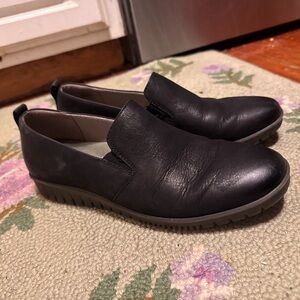 Dansko Black Leather Slip-On Shoes eu 38